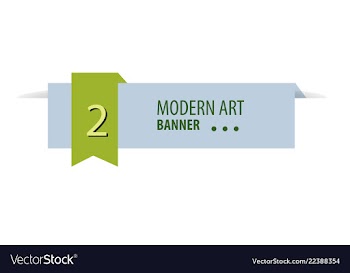 Flat linear promotion ribbon banner scroll price vector image