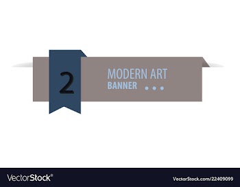 Flat linear promotion ribbon banner scroll price vector image