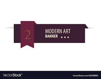 Flat linear promotion ribbon banner scroll price vector image