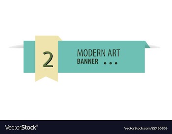 Flat linear promotion ribbon banner scroll price vector image