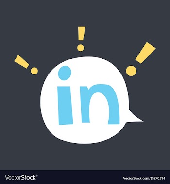 Flat linkedin color icon glossy app icon logo vector image