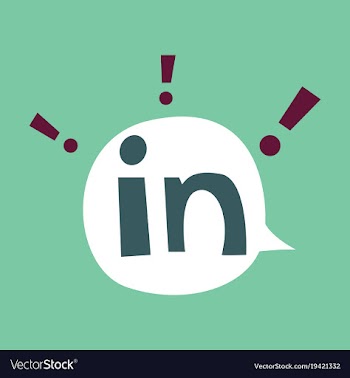 Flat linkedin color icon glossy app icon logo vector image