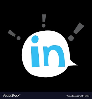 Flat linkedin color icon glossy app icon logo vector image