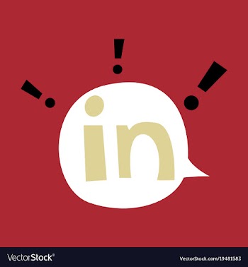 Flat linkedin color icon glossy app icon logo vector image