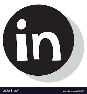 Flat linkedin color icon glossy app icon logo vector image