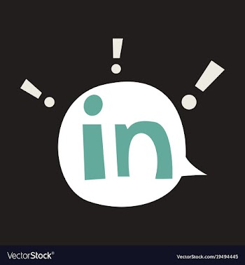 Flat linkedin color icon glossy app icon logo vector image