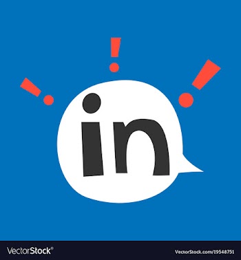 Flat linkedin color icon glossy app icon logo vector image