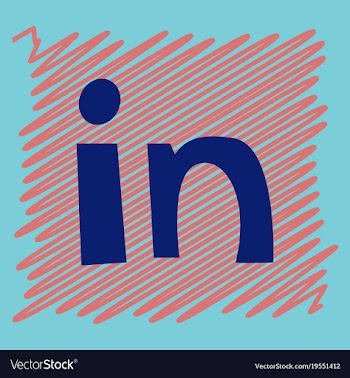 Flat linkedin color icon glossy app icon logo vector image