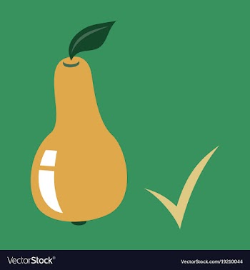 Flat logo for whole ripe juicy fruit pear natural vector image