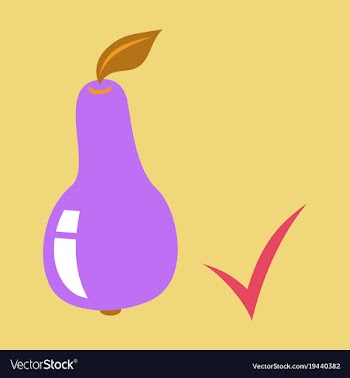 Flat logo for whole ripe juicy fruit pear natural vector image