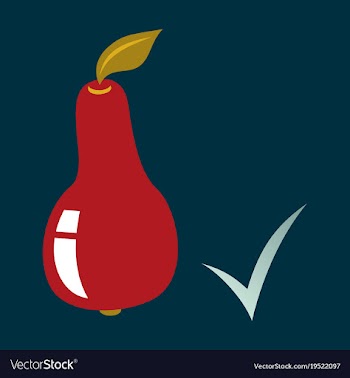 Flat logo for whole ripe juicy fruit pear natural vector image