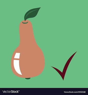 Flat logo for whole ripe juicy fruit pear natural vector image