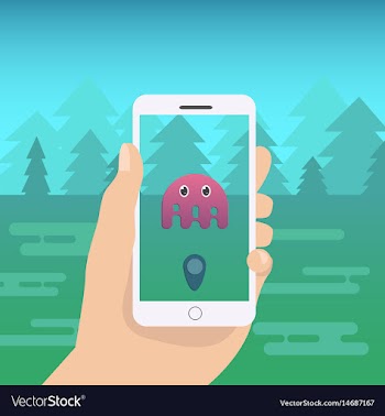 Flat mobile phone vector image