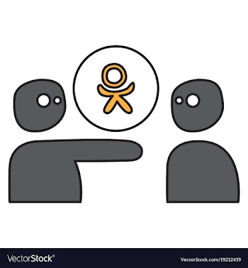 Flat odnoklasniki icon on background vector image