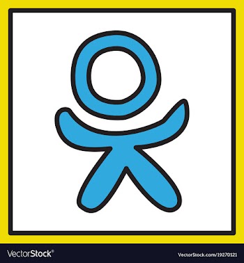 Flat odnoklasniki icon on background vector image