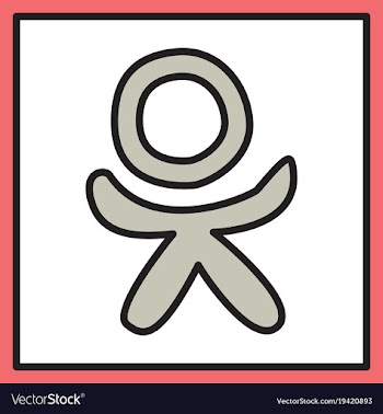 Flat odnoklasniki icon on background vector image