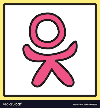 Flat odnoklasniki icon on background vector image