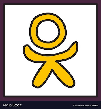 Flat odnoklasniki icon on background vector image