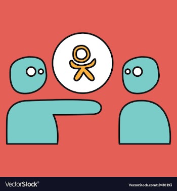 Flat odnoklasniki icon on background vector image
