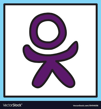 Flat odnoklasniki icon on background vector image