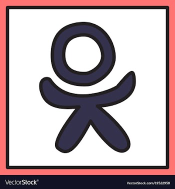 Flat odnoklasniki icon on background vector image