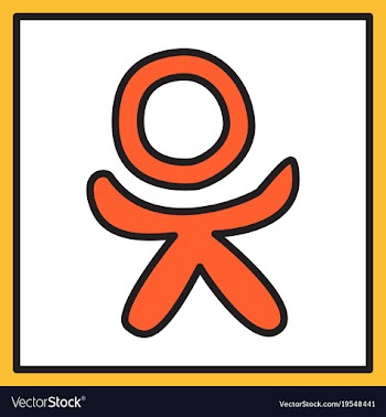 Flat odnoklasniki icon on background vector image