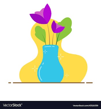 flat of vase with flowers