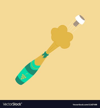 Flat on background bottle of vector image