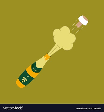 Flat on background bottle of vector image