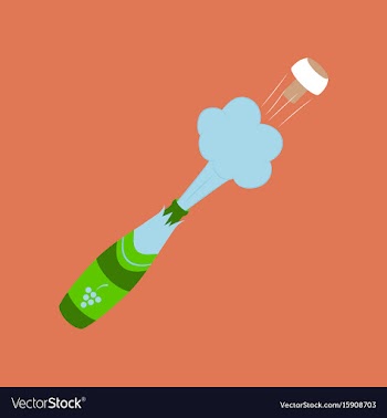 Flat on background bottle of vector image