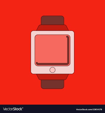 Flat on background Digital Watch vector image