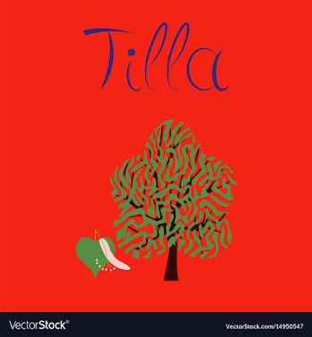 Flat on background linden wood vector image