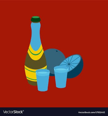 Flat on background of champagne oranges vector image