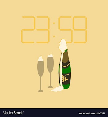 Flat on background of champagne vector image
