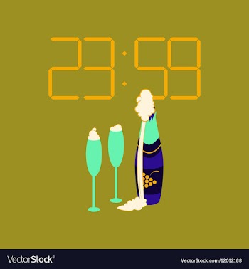 Flat on background of champagne vector image