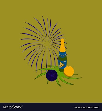 Flat on background of champagne vector image