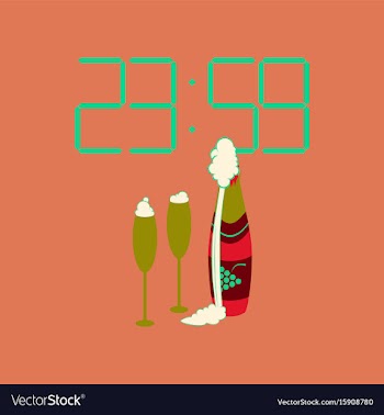 Flat on background of champagne vector image