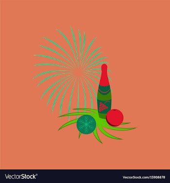 Flat on background of champagne vector image
