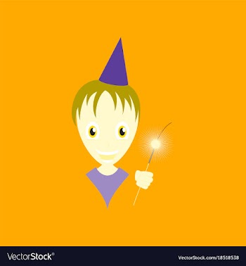 Flat on background of child sparkler vector image
