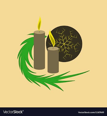 Flat on background of Christmas balls vector image