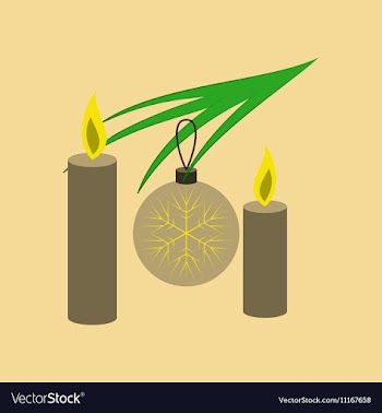 Flat on background of Christmas balls vector image