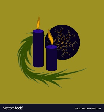 Flat on background of Christmas balls vector image
