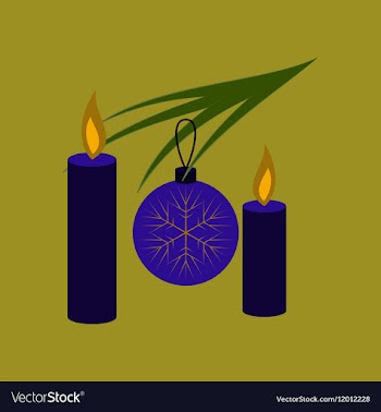 Flat on background of Christmas balls vector image