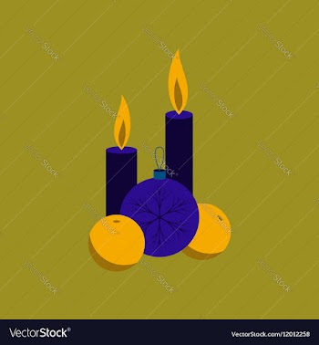 Flat on background of Christmas balls vector image