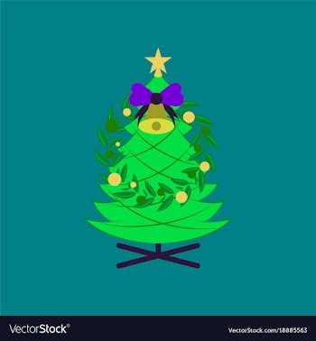 Flat on background of christmas fir wreath vector image