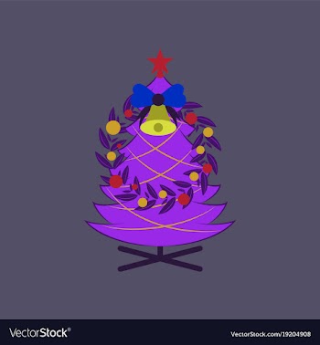 Flat on background of christmas fir wreath vector image
