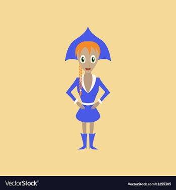 Flat on background of Christmas girl vector image
