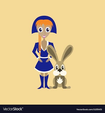 Flat on background of Christmas girl vector image