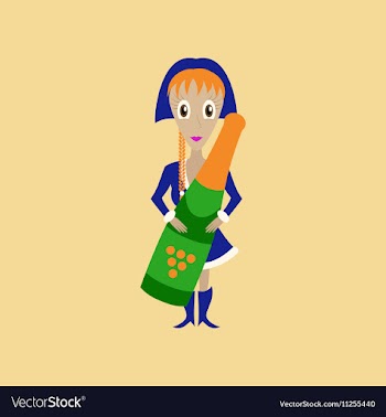 Flat on background of Christmas girl vector image