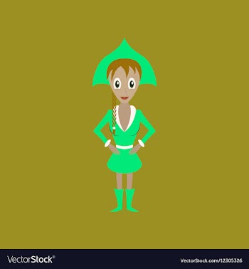 Flat on background of Christmas girl vector image